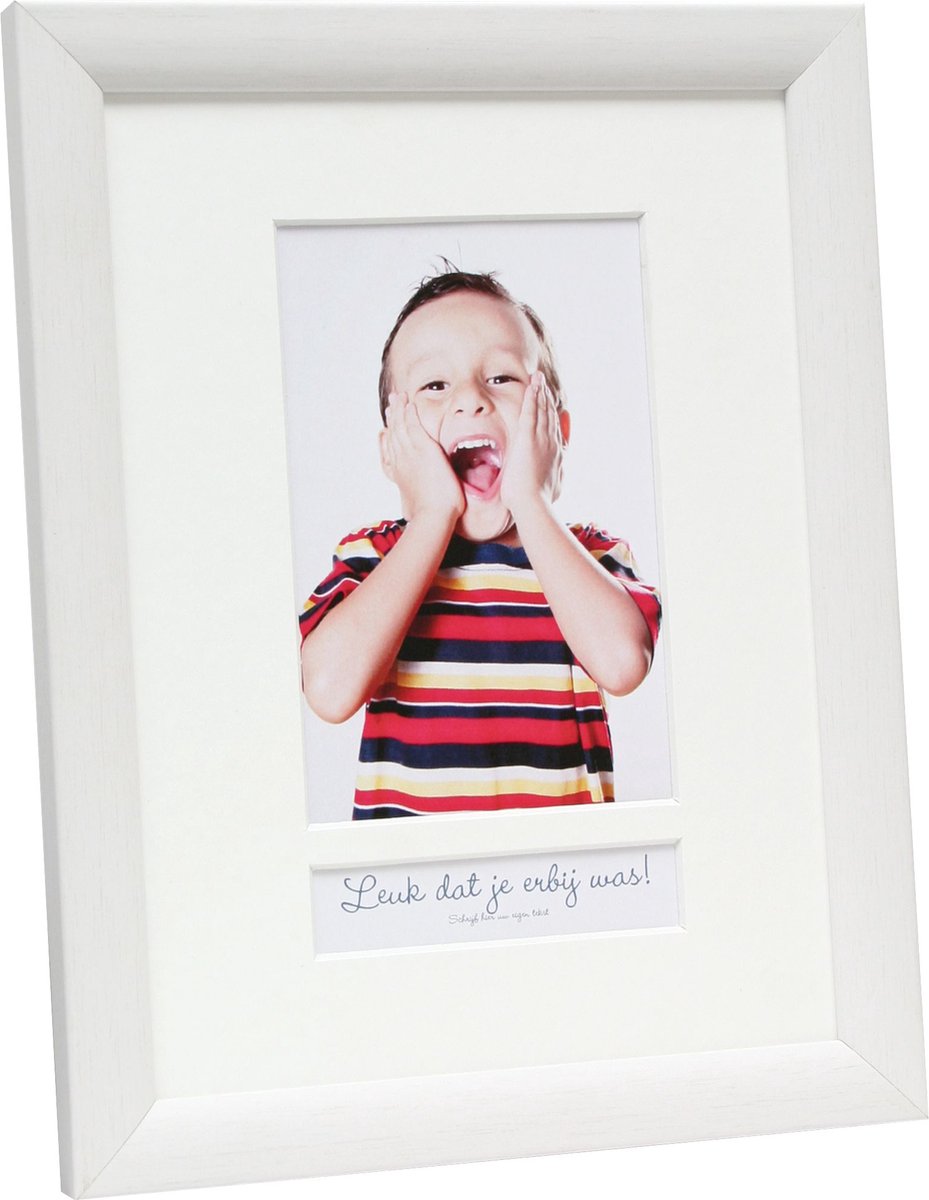 Deknudt Frames fotolijst S54SF1 P1NL - wit - foto 10x15 met tekstvak