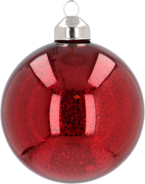 Boule de Verres de luxe Oneiro Effet Mercury | Rouge | 8 cm - Boule de Noël  -... | bol.com