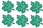 6 Stuks Panbeschermers – Groene Bladeren – 40*31 cm – Anti-Kras Pannen en Kommen – Kookgerei Beschermen