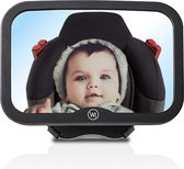 Wicked Chili 360° onbreekbare babyspiegel - hoofdsteunen achterbankspiegel voor veilige rit, eerste uitrusting van baby's, auto-accessoires, achteruitkijkspiegel voor hoofdsteun (kantel- draaibaar)