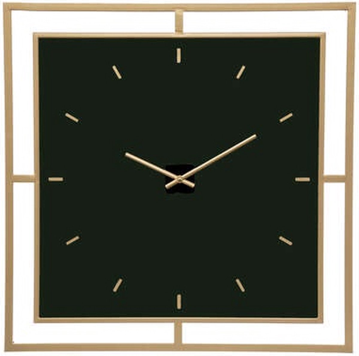 Wandklok metaal | Zwart | Diameter 34,5 cm