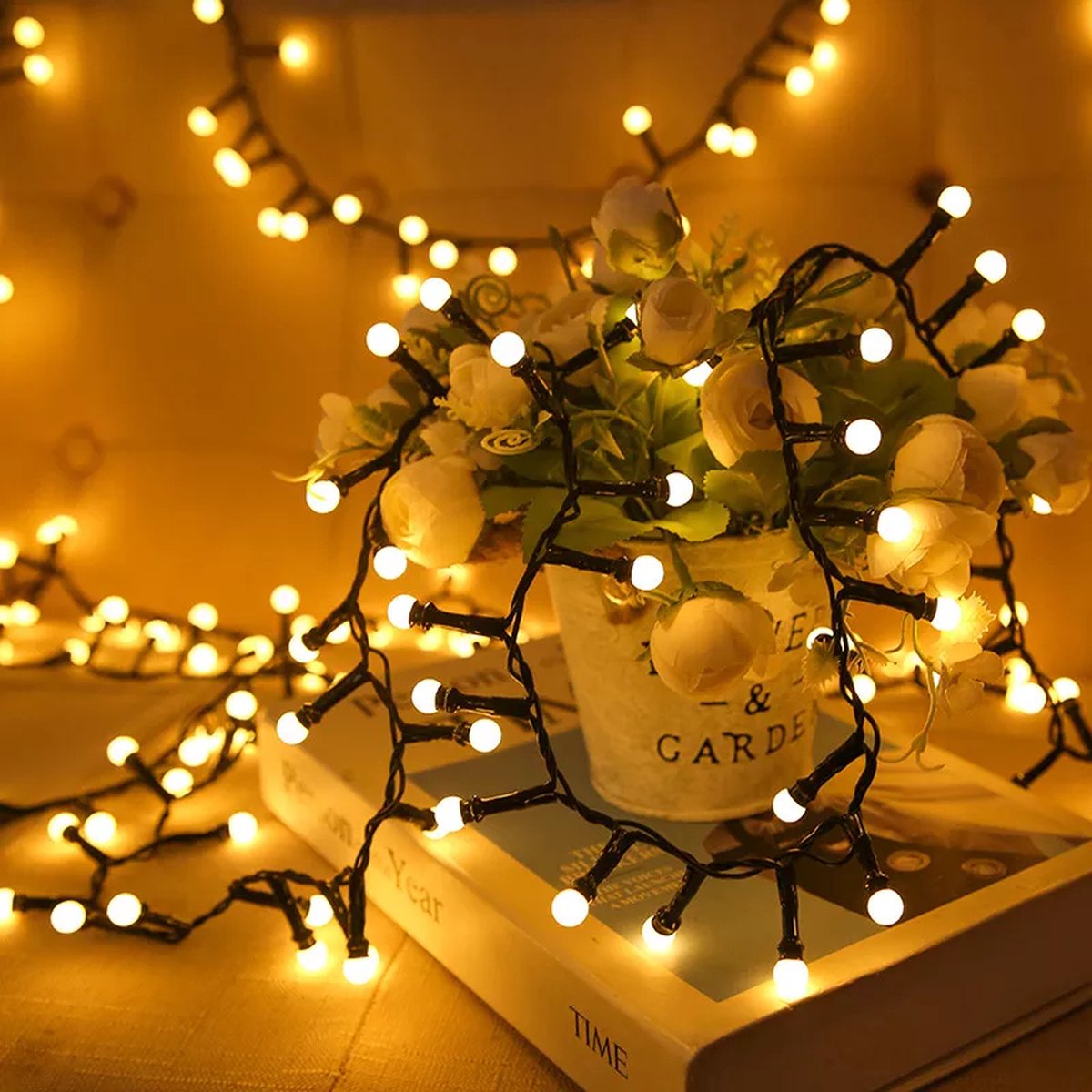 Kerstverlichting LED - Kerstboomverlichting -10 Meter - 100 LED Lampjes - Warm Wit - Binnen & Buiten