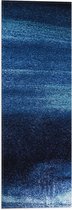 WallClassics - Vlag - Abstracte Blauwe Puntjes - 20x60 cm Foto op Polyester Vlag