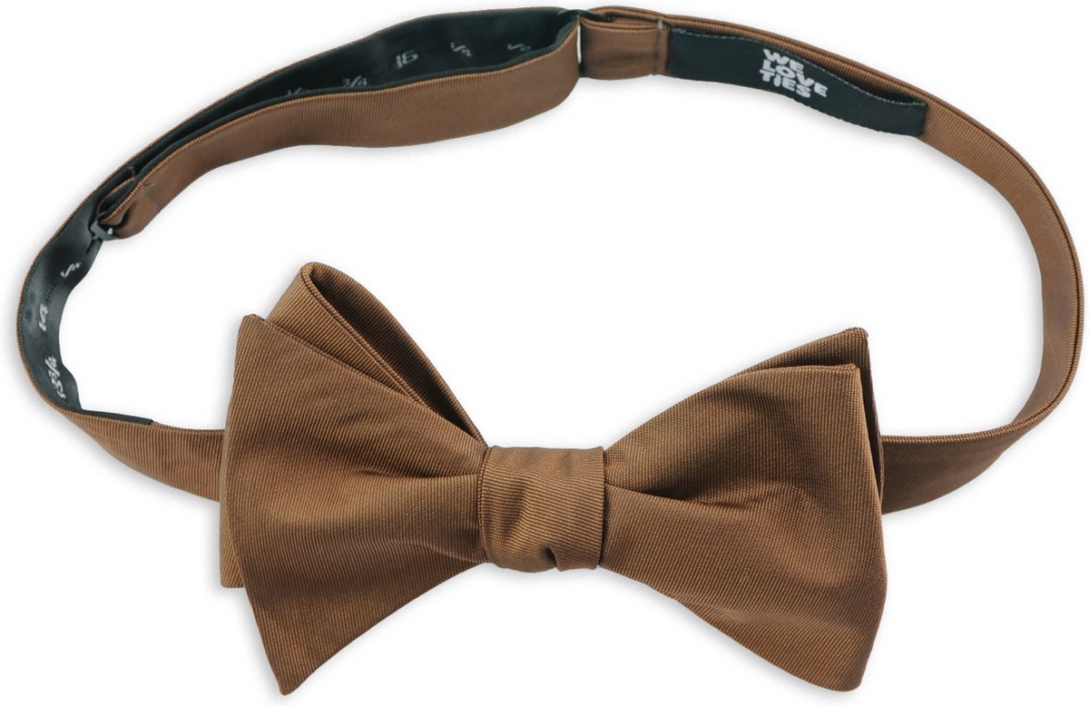 We Love Ties - Strikken - Vlinderdas polyester donker mocca - donker mocca