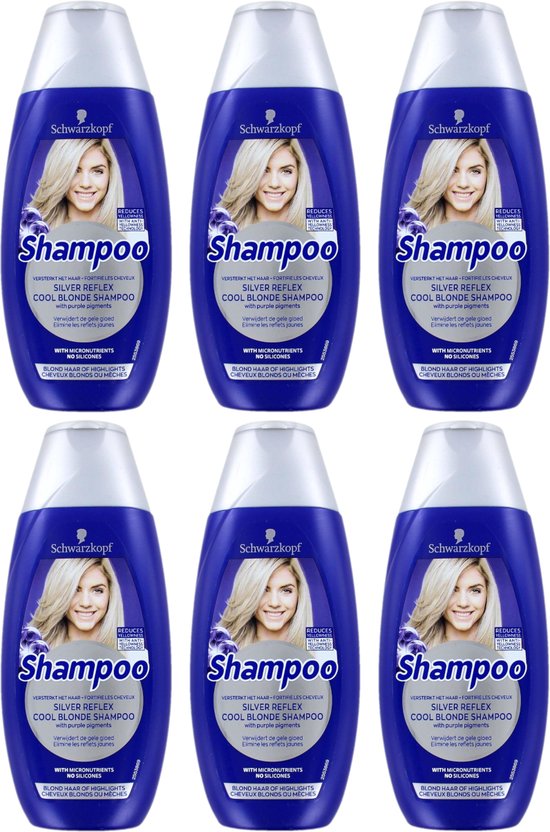 Schwarzkopf Reflex Silver Shampoo 250 ml - 6 stuks - Voordeelverpakking