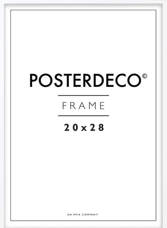 Fotolijst - Posterdeco - Premium Hout - Fotomaat 20x28 cm - Posterlijst - Fotolijstje - Wit