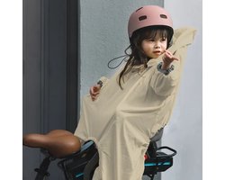 RAINETTE – Regenponcho voor kinderzitje Beige – regenponcho kinderen – waterdichte kinderjas – reflecterende regenjas – regenjas peuter – kinderregenjas – regenponcho fiets – regenponcho peuter -kinderponcho jongen-kinderponcho meisje
