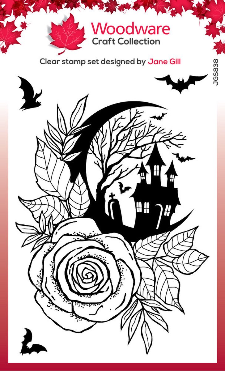 Moon & Rose Clear Stamps (JGS838)