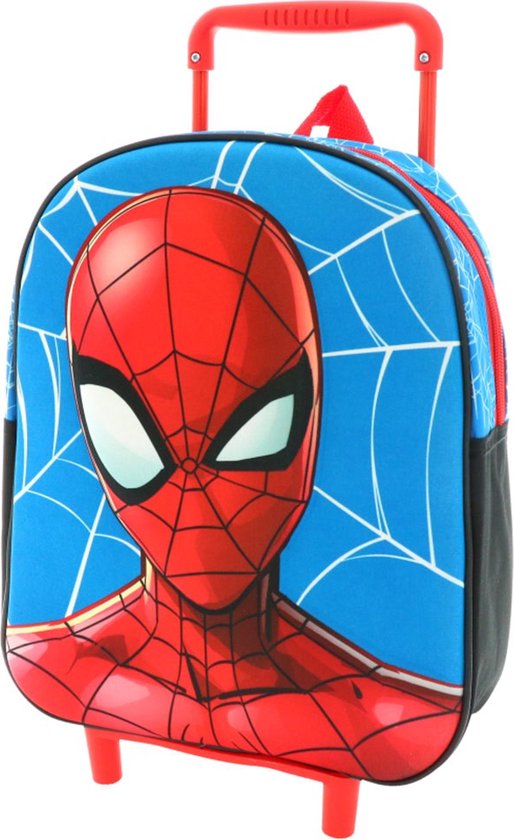 SPIDER-MAN 3D Trolley Rugzak Rugtas School Vakantie Logeren 2-5 Jaar Spiderman