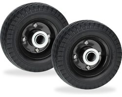 wiel elektrische step - set van 2 - 6x2" - reservewielen - rubber - stalen velg - tot 50 kg - zwart