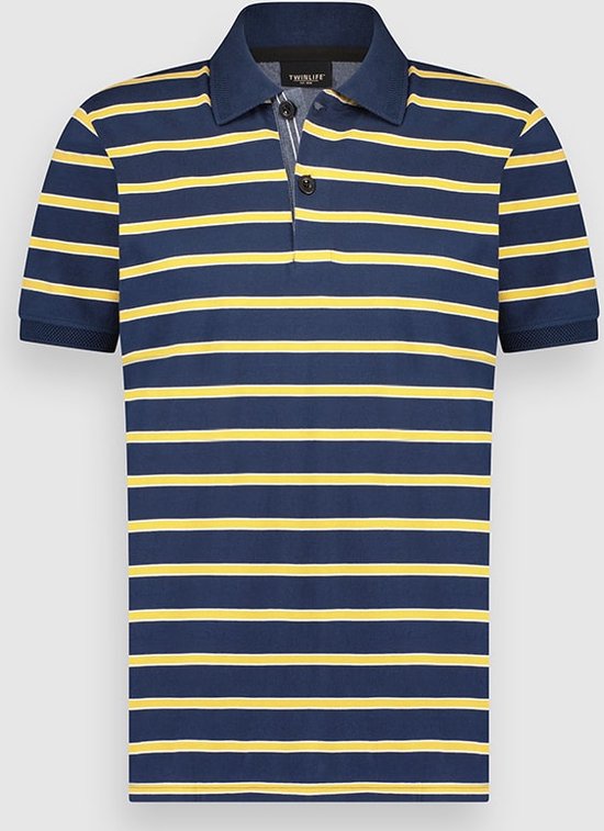 Twinlife Poloshirt Polo Jacquard Stripe Tw13606 Mannen