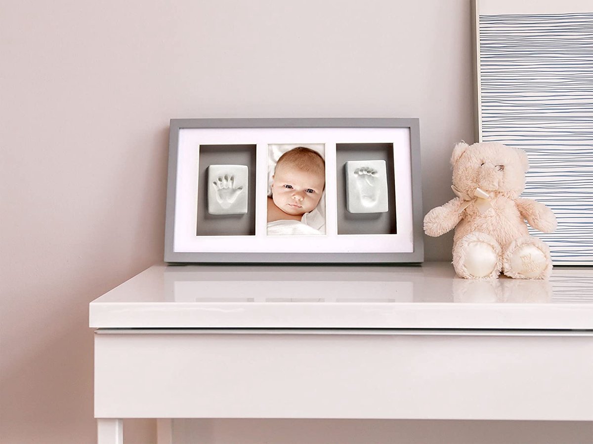 Goedkoopste Baby Fotolijstje met Klei Afdruk Gipsafdruk baby - - Kraamcadeau jongens Kraamcadeau meisjes – Pasgeboren Baby – Geboortecadeau afdrukkenset