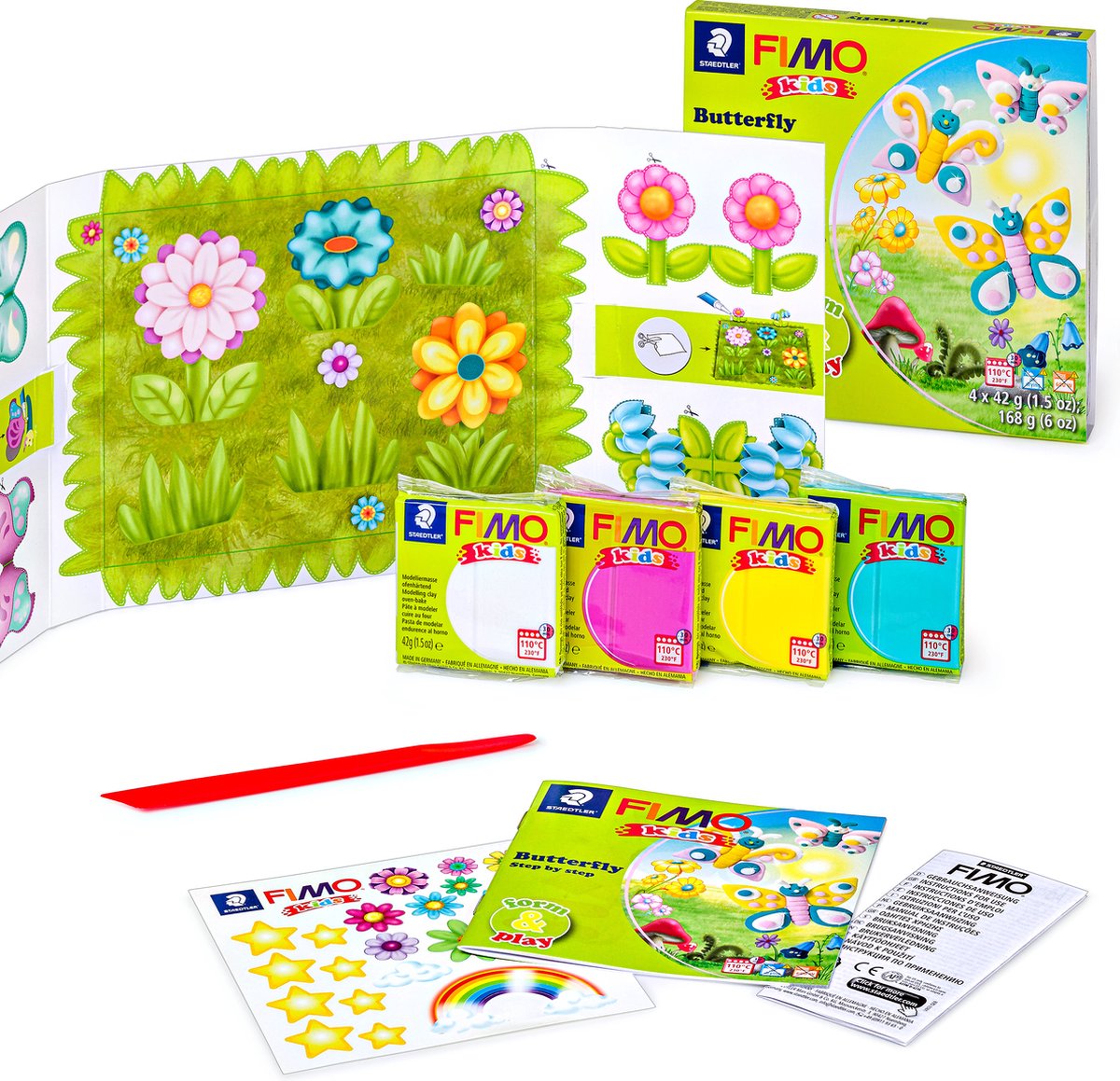 FIMO kids 8034 - ovenhardende boetseerklei - Form&Play set "Vlinder" — afbeelding 8