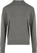 Turtle Neck Basic Trui Dames - Grijs - Maat XXL