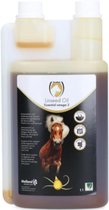 Excellente huile de lin - Soutien du système digestif et de la fonction intestinale du cheval - Convient aux chevaux - 1 Litre
