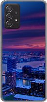 Geschikt voor Samsung Galaxy A33 5G hoesje - Rotterdam - Lucht - Roze - Siliconen Telefoonhoesje