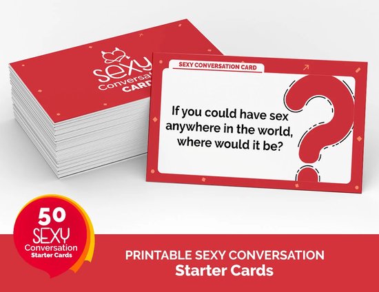 Thumbnail van een extra afbeelding van het spel Printbare Conversatiestarters, Tinder Gespreksvragenkaarten, Ijsbreker Gesprekskaarten voor koppels