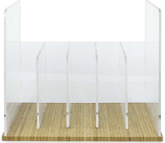 NorStone Vinyl LP Rack versterkt plexiglas en bamboo 325 x 262 x 325 mm (W x H x D) per stuk van NorStone — afbeelding 3