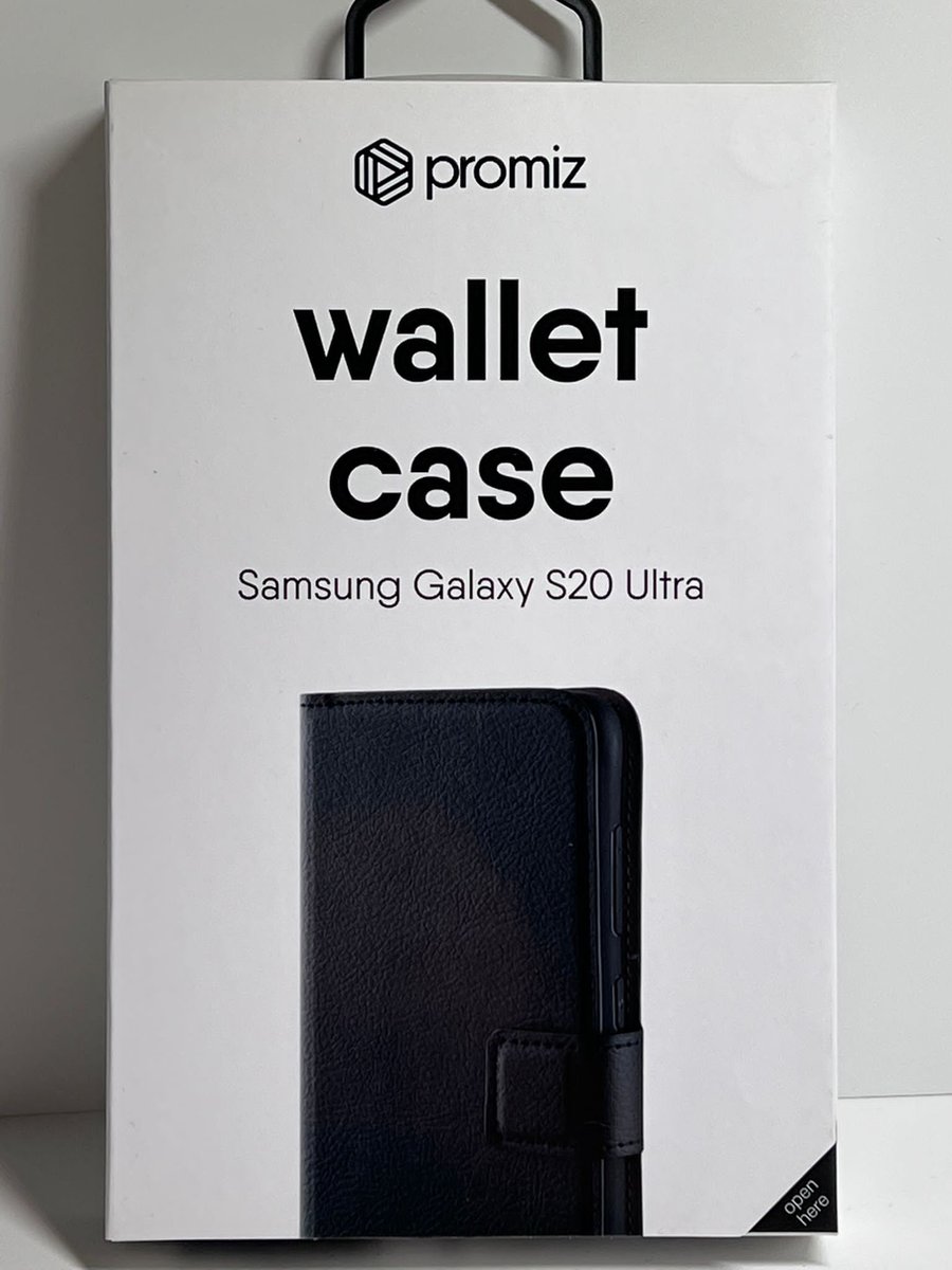Promiz - Wallet Case - Black - For Samsung Galaxy S20 Ultra