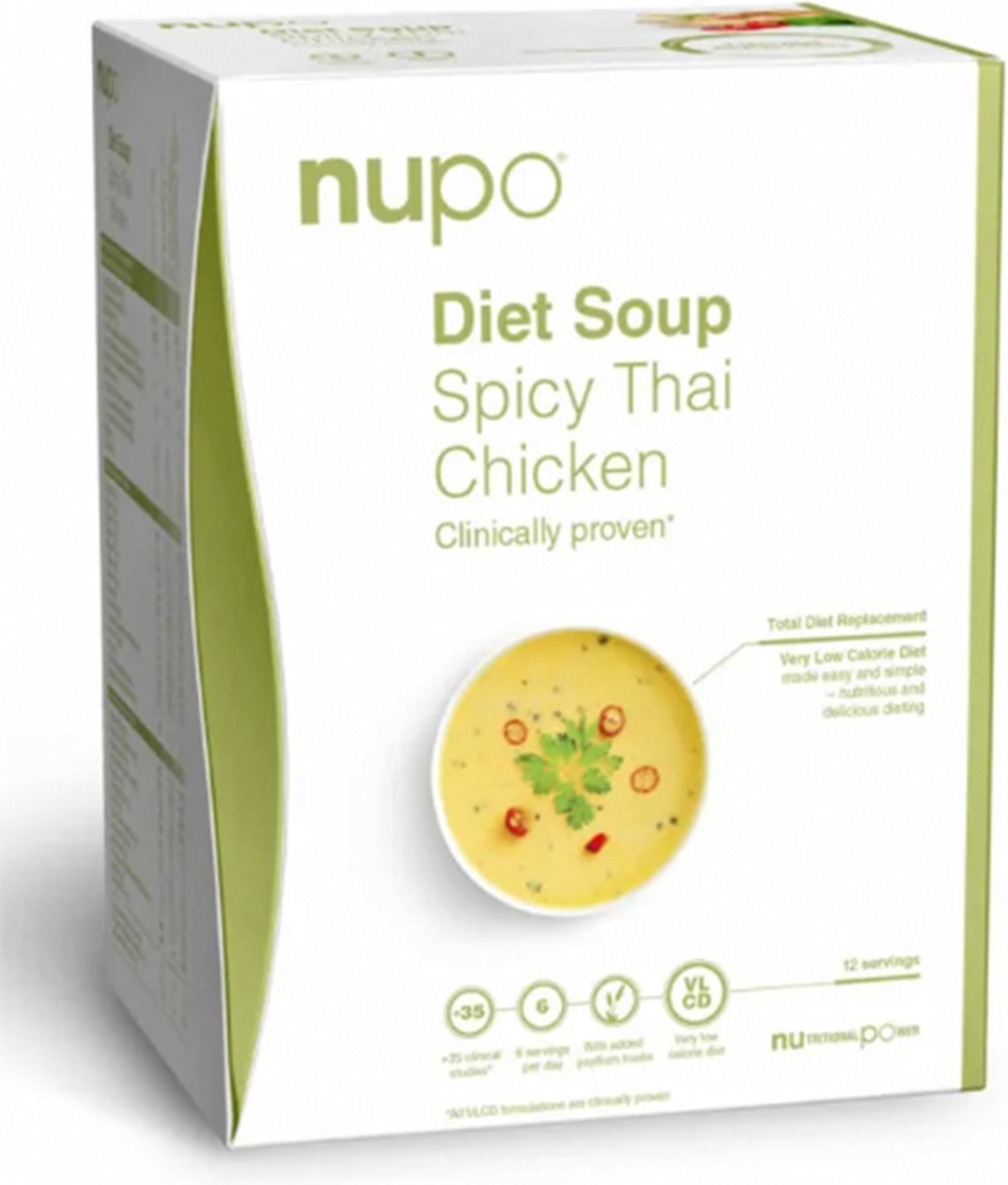 Nupo | Dieet soep | Spicy Thai Chicken | 12 x 32 gram | Snel afvallen zonder poespas!