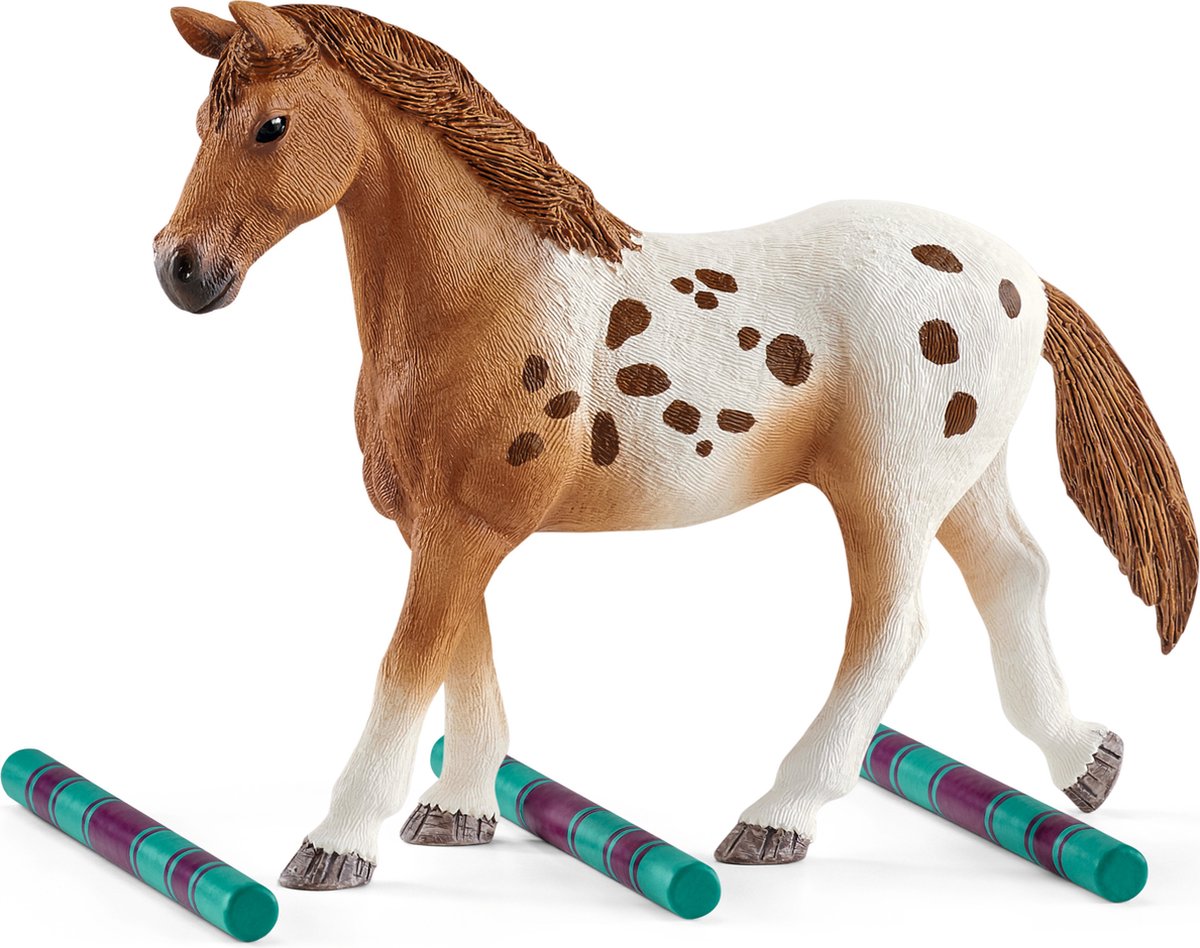 schleich HORSE CLUB - Lisa's toernooitraining - Kinderspeelgoed - Paarden speelgoed - 3 Appaloosa's en Hindernissen - 17 onderdelen — afbeelding 7