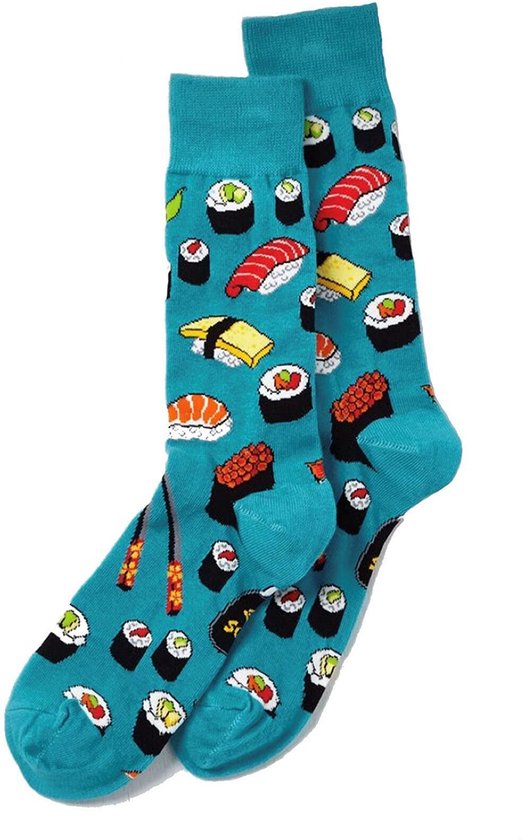 Sokken - Socks - Sushi Sokken - Katoen - Verjaardag Cadeau - Kerstcadeau - Christmas Gift - Maat 37-44 - Sushi