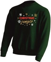 Kerst sweater - CHRISTMAS JUMPER - kersttrui - GROEN - medium -Unisex