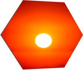 WallClassics - Dibond Hexagon - Felle Zon - 80x69.6 cm Foto op Hexagon (Met Ophangsysteem)