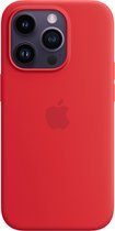 Apple Silicone Backcover MagSafe geschikt voor iPhone 14 Pro hoesje - Rood