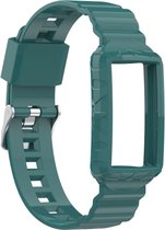 Voor Fitbit Charge 4 SE Silicone One Body Armor horlogebandje (groene dennennaalden)
