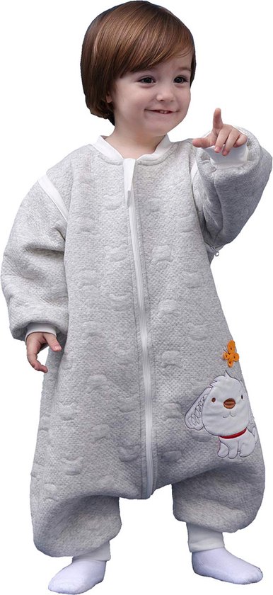 HOMEAL Kleinkind-Schlafsack Mit Beinen – 1,0 Tog, Für 2T & 3T, Tragbare Decke Mit Reißverschluss, Atmungsaktiv