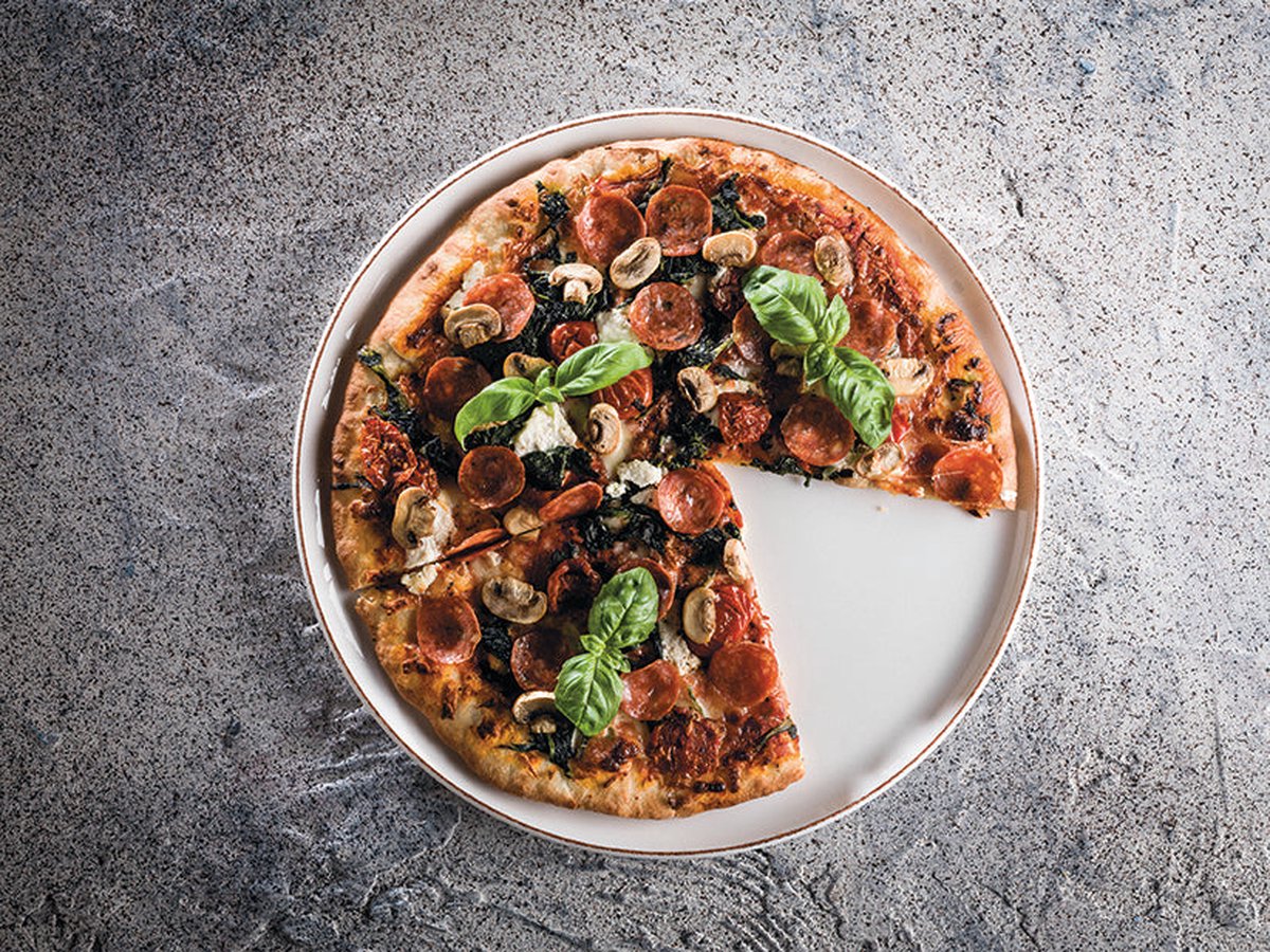 Bonna Pizza bord - Retro - Porselein - 32 cm - set van 2