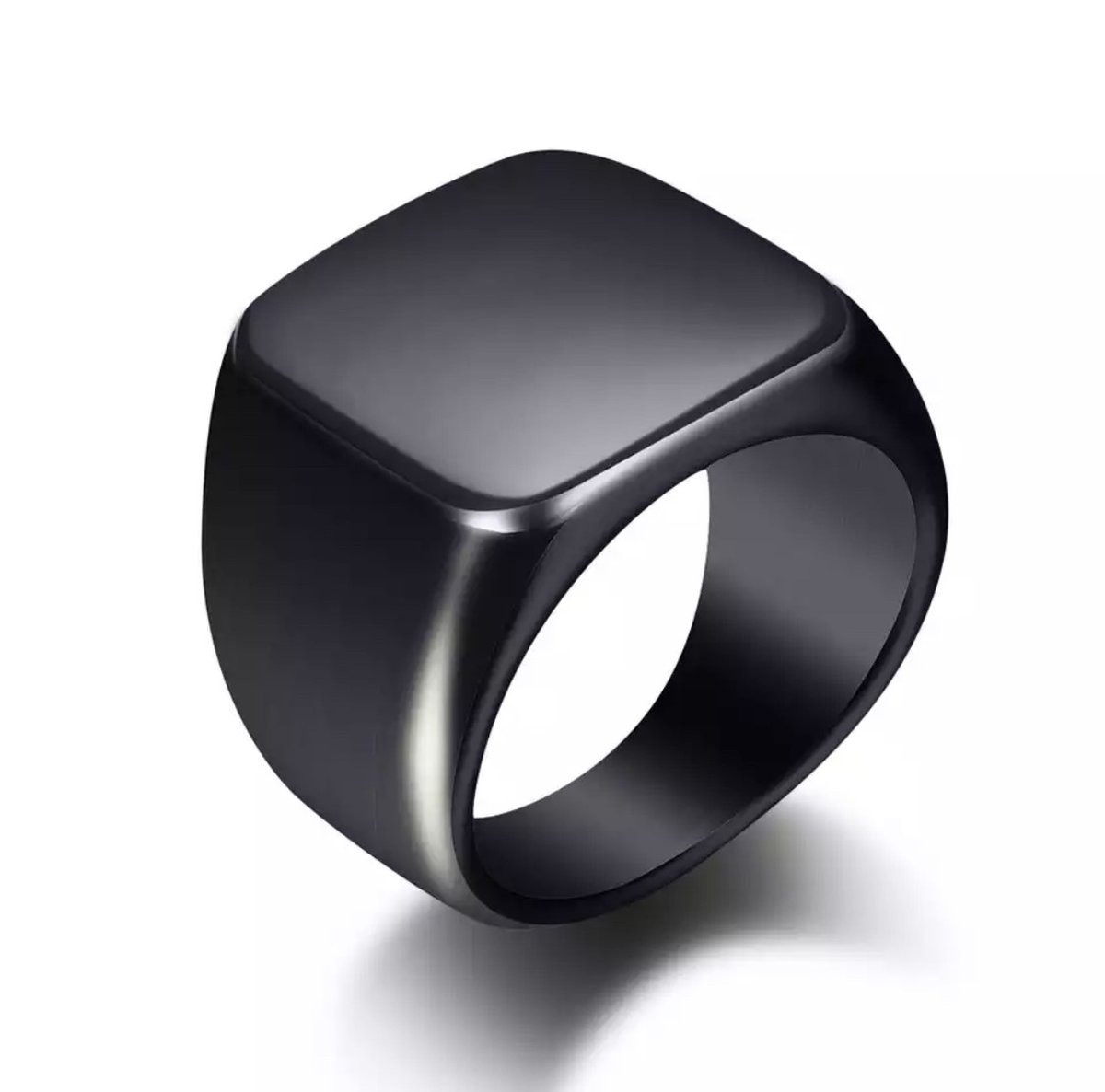 Zegelring Heren Zwart | 21mm | Ringen Mannen | Ring Heren | Vaderdag Cadeau | Heren Cadeautjes | Valentijn | Valentijnscadeau