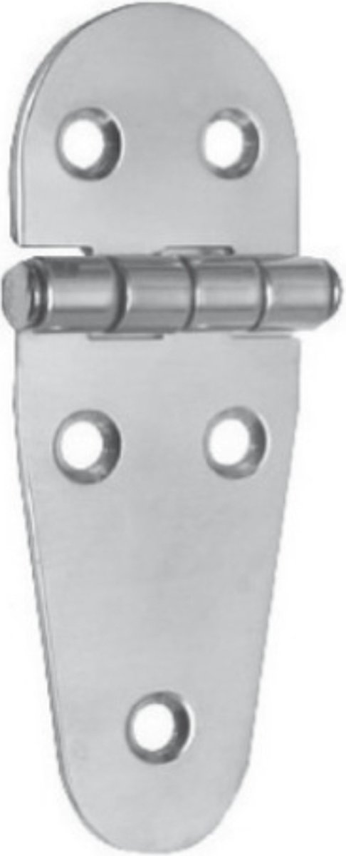 Luikscharnier - 100x39x2 - Rvs 316 - Knoop boven