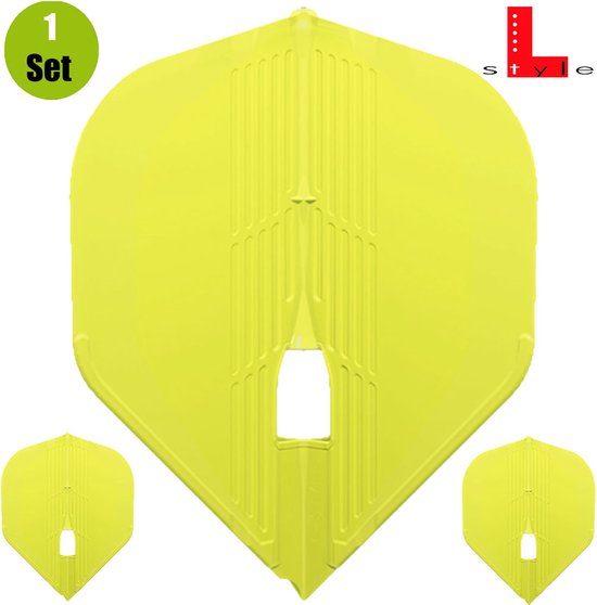 L-Style Champagne Kami L1 Pro Standard Neon Yellow - Dart Flights van L-Style — afbeelding 4