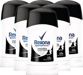 Rexona Motion Sense Invisible on Black & White Deodorant Stick - 6 x 40 ml - 48 uur bescherming  - Anti White Marks & Yellow Stains - Anti Transpirant