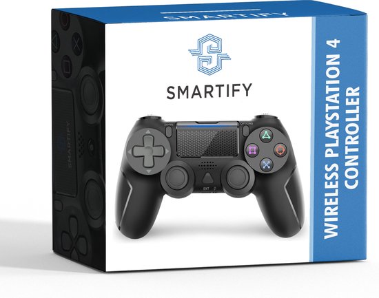 Smartify Controller V2 - Geschikt voor PS4 - Draadloos - Zwart - Smartify