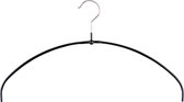 TopHangers [Set van 5] - Ruimtebesparende metalen kledinghanger voor blouses / jurken / shirts / lingerie  | Volledig voorzien van zwarte anti-slip coating | Gecertificeerd als 'Eco friendly' en 'Skin friendly' | 'Mawa 40PT'