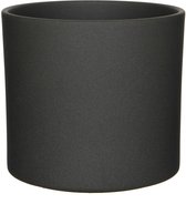 Pot rond Mica Decorations era gris foncé mat dimensions en cm: 26 x 28