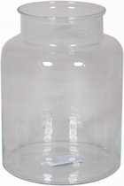 Glazen melkbus vaas/vazen 8 liter met smalle hals 19 x 25 cm - Bloemenvazen van glas