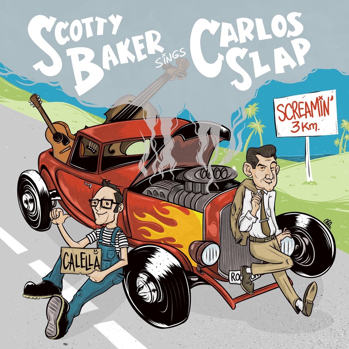 Scotty Baker & Carlos Slap - Screamin' Bop (7" Single)