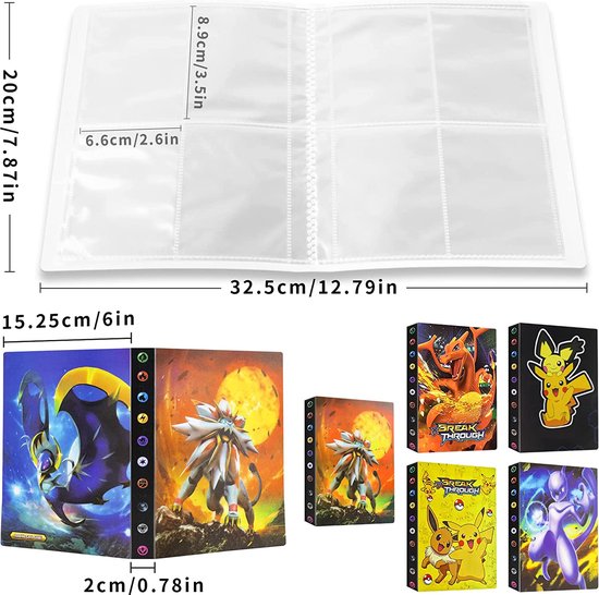 Album Porte-cartes à 9 Poches Recto-verso, 900 Poches, Avec 50 Pages Suitable For Standard Size Sports Cards Fits 3 Ring Binders P 56535399