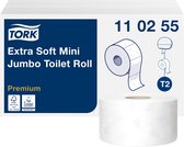Papier toilette Tork Premium Extra Doux Mini Jumbo 3 plis - Wit - 120m / rouleau - 12 rouleaux