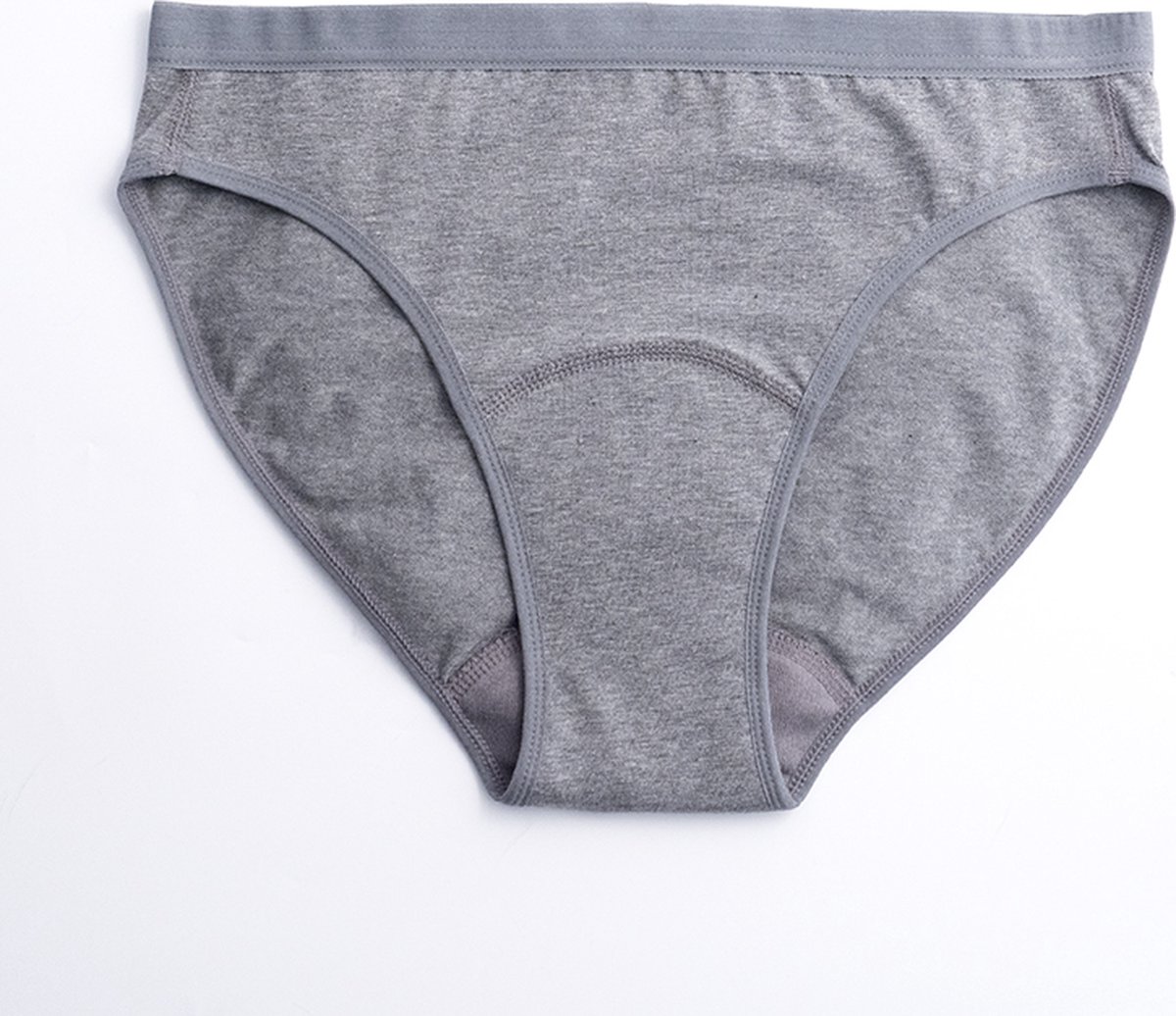 ImseVimse - Imse - menstruatieondergoed - Bikini model period underwear - lichte menstruatie - S - eur 36/38 - grijs
