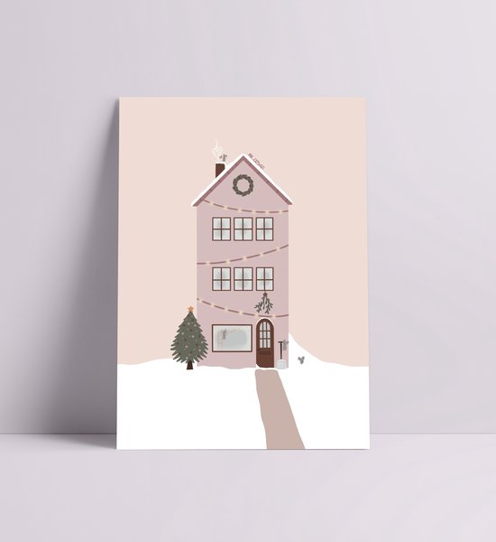 Poster Home - Kerst illustratie - A4