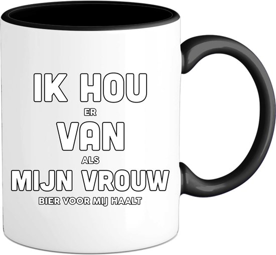 Ik hou van mijn vrouw Bier kleding cadeau bierpakket kado idee grappige drank... bol