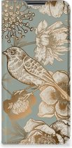 Smart Cover geschikt voor OPPO A54s | A16 | A16s Vintage Bird Flowers
