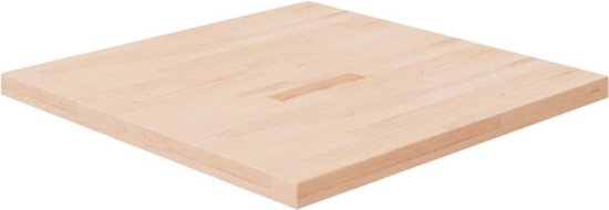 vidaXL Plateau de table en chêne Massief - 80 x 80 x 4 cm - Non traité - Partie table