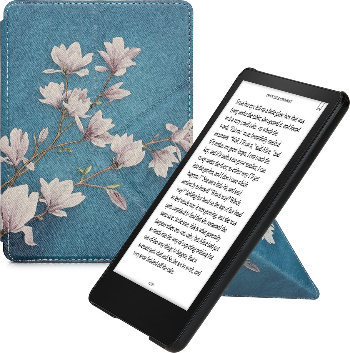 Kindle 6 (11ème Gén - 2022) Etui Cuir Origami - Bleu