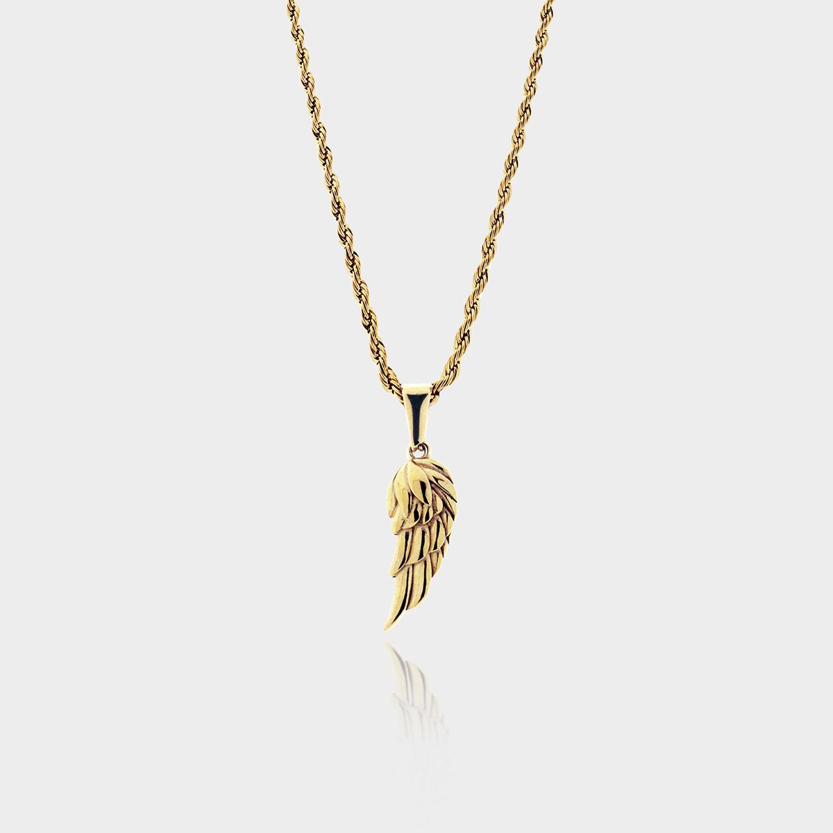 Vleugel Hanger Ketting - Gouden Ketting - 50 cm lang - Ketting Heren met Hanger - Griekse Mythen - Olympus Jewelry